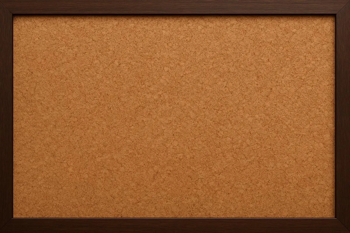 Cork pinboard